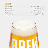 Impossibrew alcohol free lager with Social Blend, imported from the UK