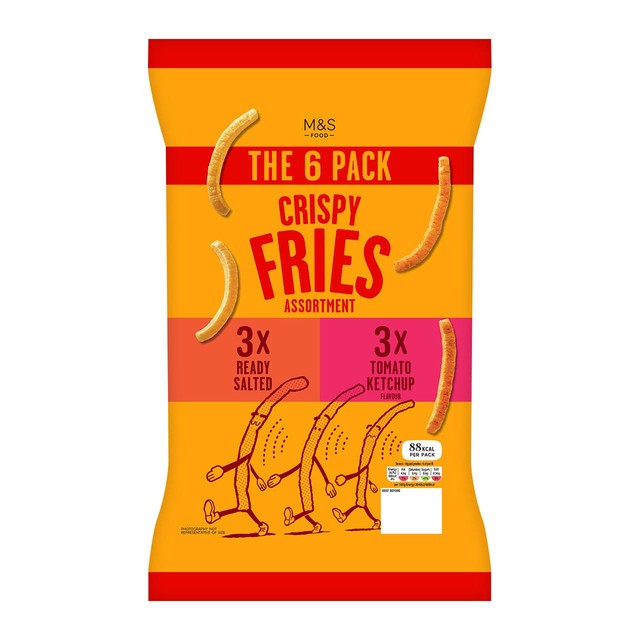 M&S Crisps Assorted 6 Pack, imported from the UK