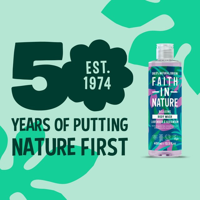 Faith In Nature lavender and geranium body wash 400ml - British product