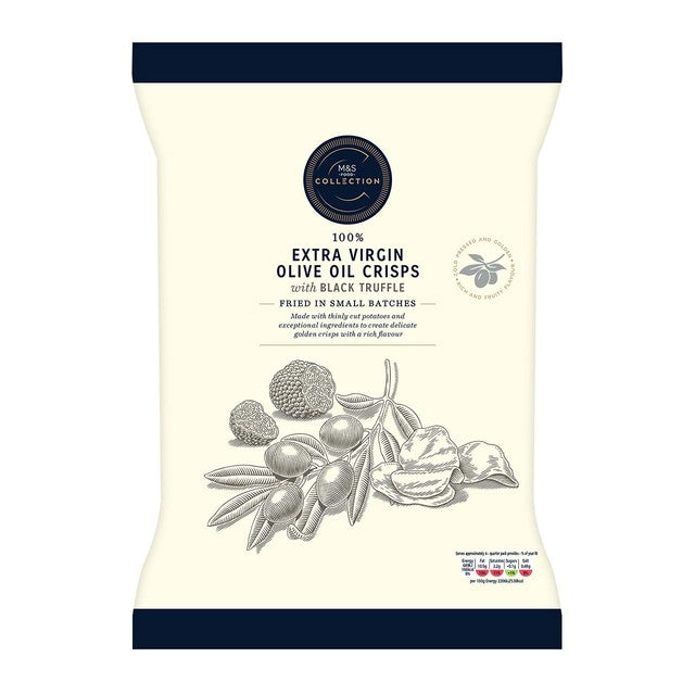 M&S black truffle crisps 125g, imported from the UK