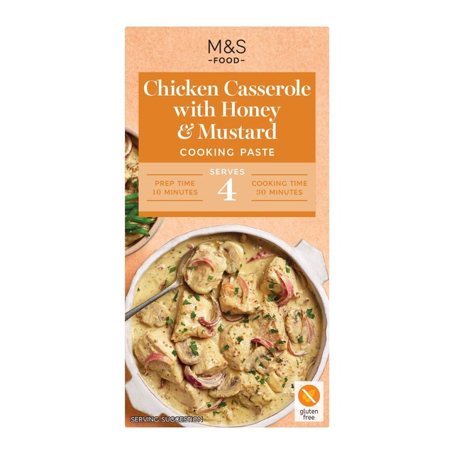 M&S Cooking Paste Chicken Casserole Honey Mustard 50g, imported from the UK