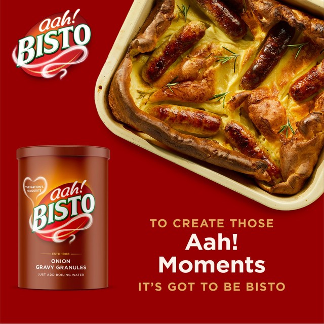 Bisto Onion Gravy Granules tub, UK version