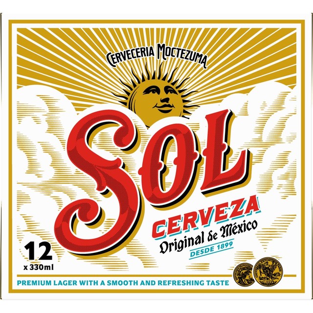 Sol Mexican Lager 12 x 330ml (British brand)