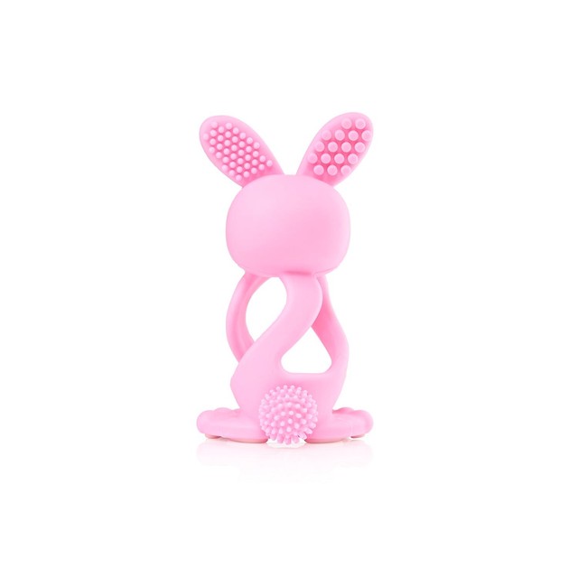 Brush-Baby Bobbie Bunny rose pink teether toy - British product