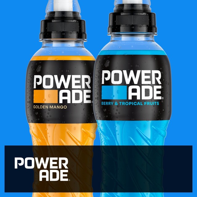 Powerade Berry & Tropical flavour sports drink 500ml, imported from the UK