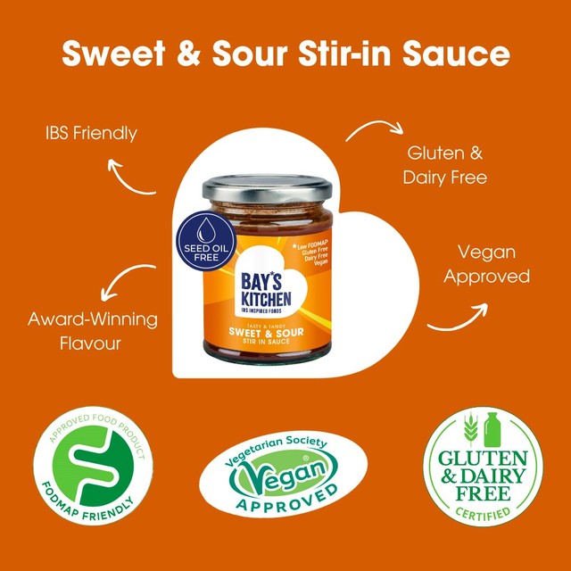 Bay's Kitchen sweet and sour low fodmap sauce 260g - British product
