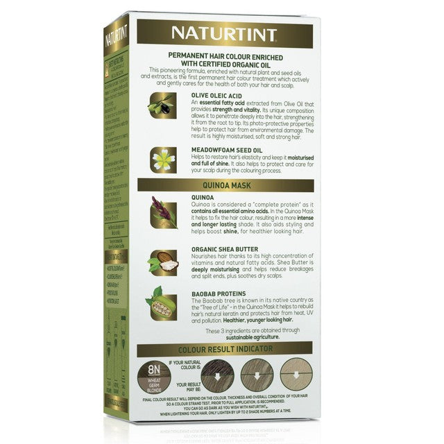 Naturtint hair colour gel 8N Wheat Germ Blonde, imported from the UK