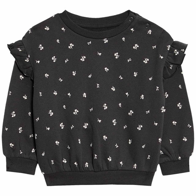 M&S Floral Sweat Outfit Grey 6-9 Months, imported from the UK