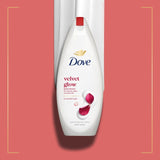 Dove Velvet Glow body wash 225ml - British product
