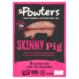 Powter's Skinny Pig Low Fat sausages 400g, imported from the UK