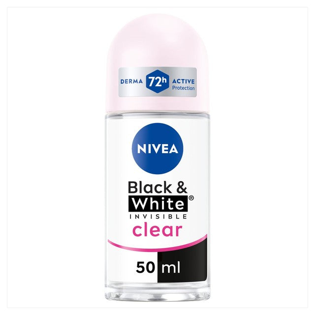 Nivea Black & White Original Anti-Perspirant Deodorant Roll-On 50ml, imported from the UK