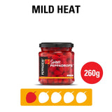 Peppadew Peppadrops pickled peppers jar, imported from the UK