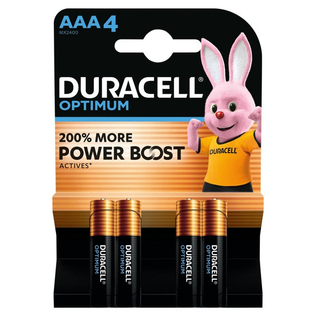 Duracell Optimum AAA Alkaline Batteries - British product