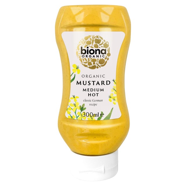 Biona Organic Medium Hot Mustard 300g - British product