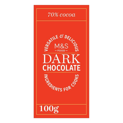 M&S M&S 70% Dark Chocolate Bar 100g- Buy online at McGrocer
