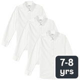 M&S girls' slim fit blouses, white, size 7-8 years, imported from the UK