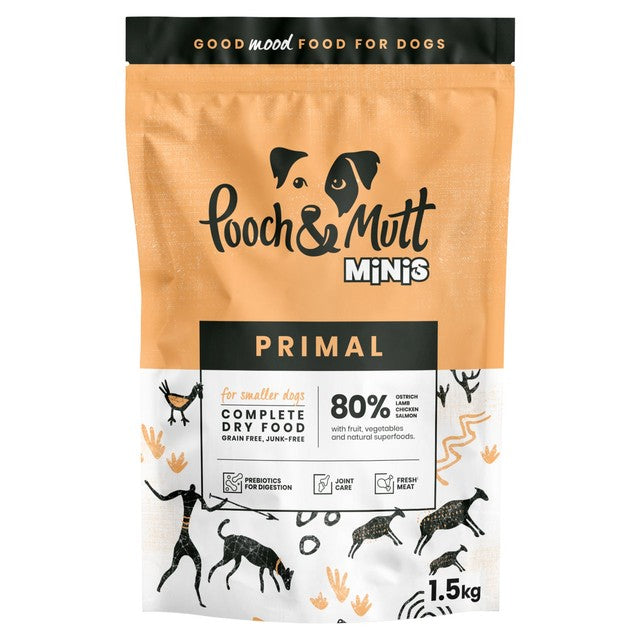 Pooch & Mutt Primal lamb ostrich dry dog food 1.5kg imported from UK