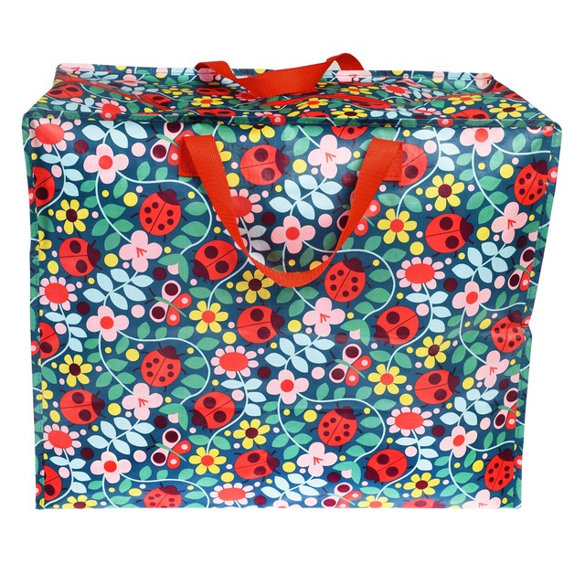 Rex International ladybirds & flowers jumbo storage bag, imported from the UK