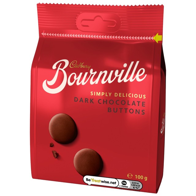 Cadbury Bournville dark chocolate giant buttons 100g - British product