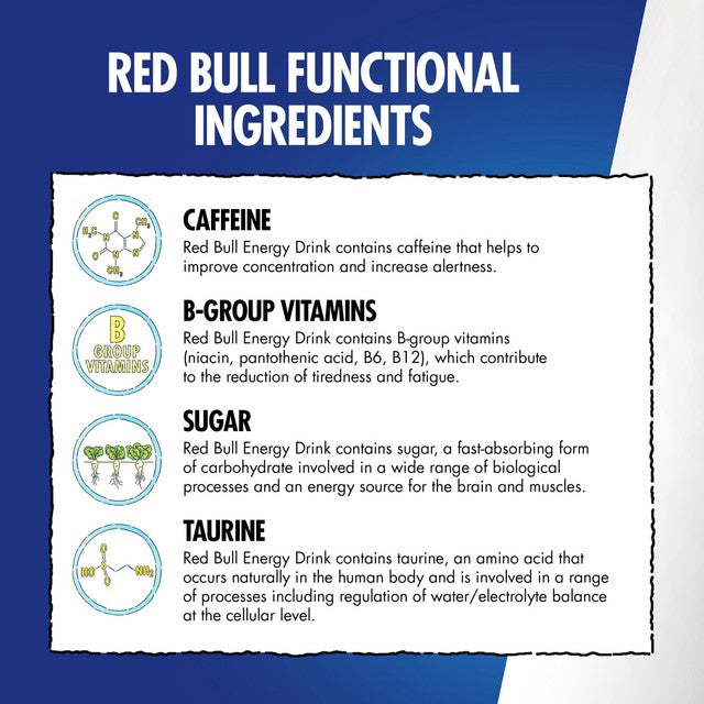 Red Bull energy drink 8 x 250ml cans, imported from the UK
