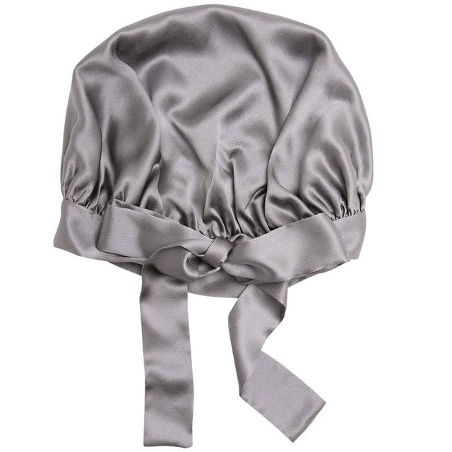 M&S Pure Silk Hair Bonnet Charcoal (British brand)