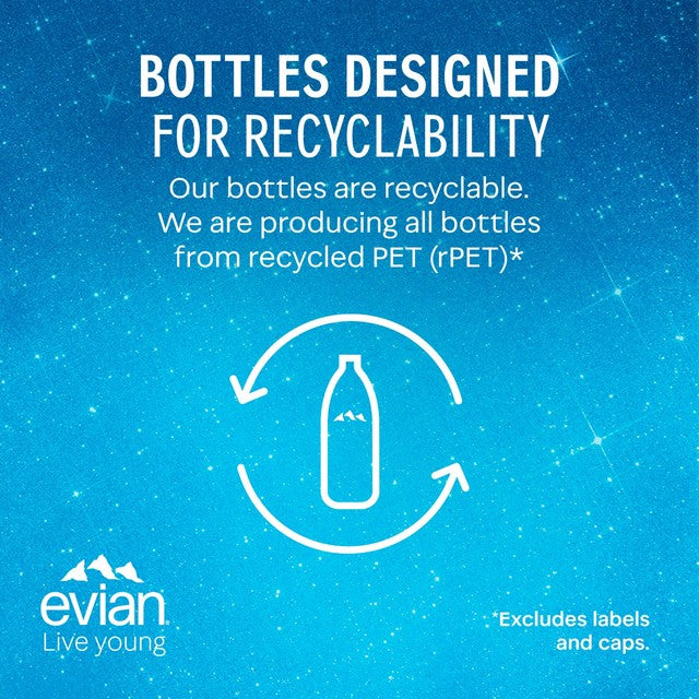 Evian sparkling natural water 1L - British product