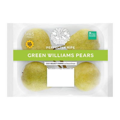 M&S Grüne Williams Birnen Perfekt Reif 4er Pack