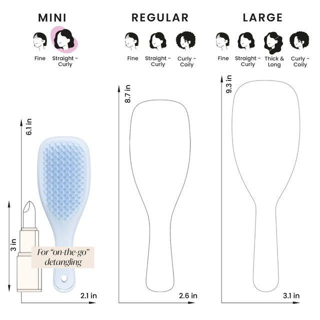 Tangle Teezer Mini Ultimate Detangler Digital Lavender hairbrush (British brand)