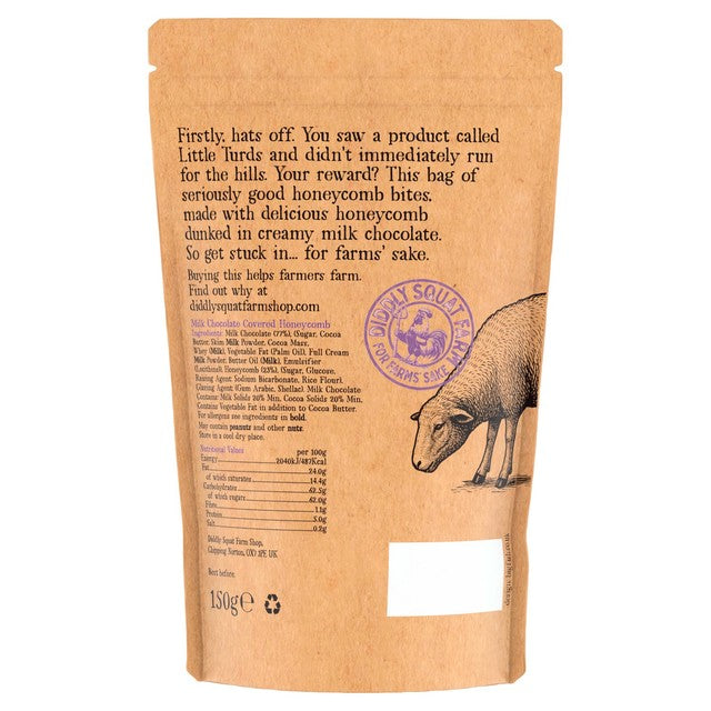 Diddly Squat Farm Little Turds chocolate honeycomb bites (British brand)