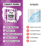 The Cheeky Panda luxury quilted bamboo toilet tissue 9-pack (British brand)