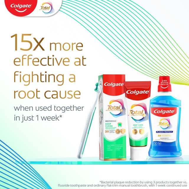 Colgate Total Deep Clean toothpaste tube (British brand)