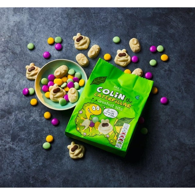 M&S Colin Caterpillar chocolate bits 127g, imported from the UK