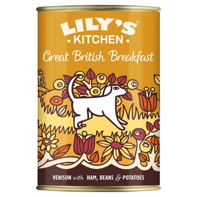 M&S Great British Breakfast Wet Dog Food with Venison and Ham 400g Tray- Buy online at McGrocer