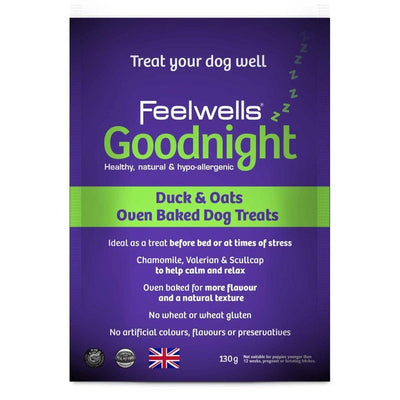 M&S Feelwells Benefits Goodnight Calming Dog Treats Duck & Oats 130g- Buy online at McGrocer