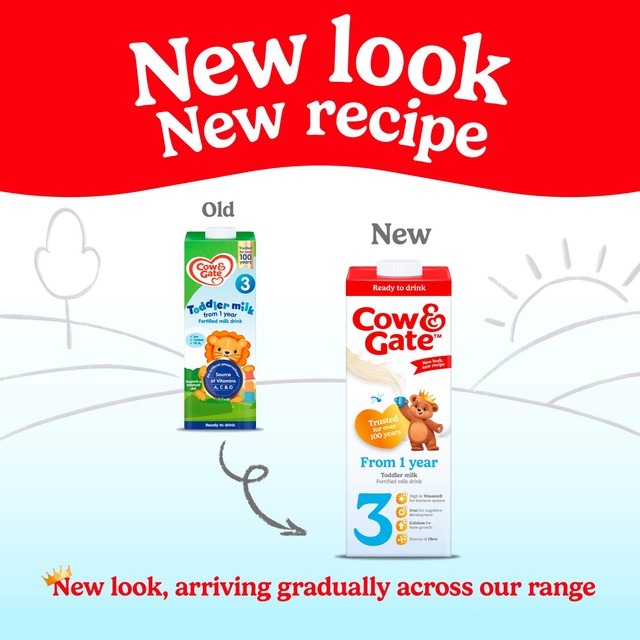 Cow & Gate 3 toddler milk formula 1L - British product