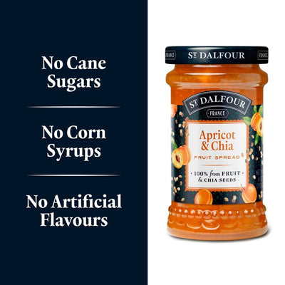 St Dalfour Aprikose & Chia Fruchtfruchtaufstrich 170g