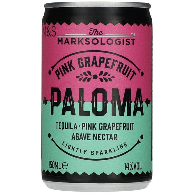 M&S Marksologist Pink Grapefruit Paloma cocktail 150ml, imported from the UK