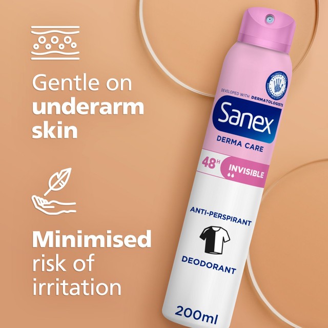 Sanex Derma Care Invisible antiperspirant spray deodorant 200ml (British brand)