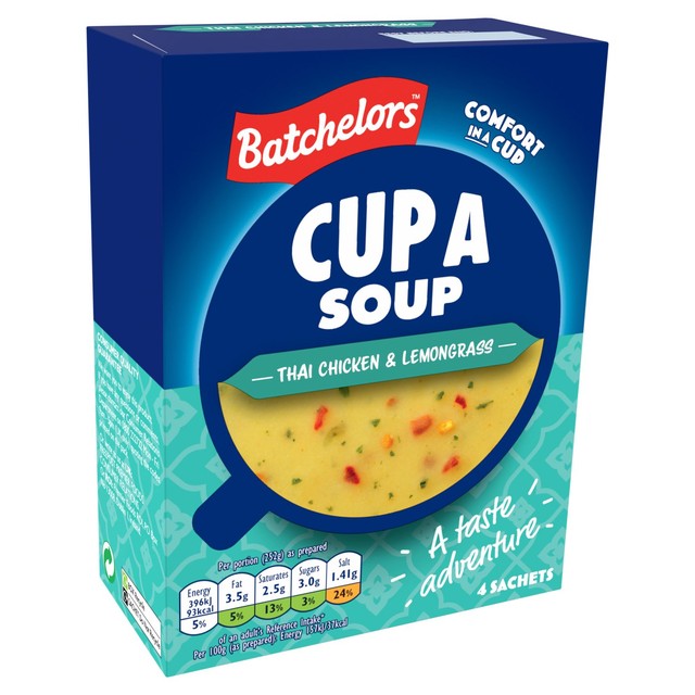 Batchelors Thai Chicken & Lemongrass Cup Soup 88g - British product