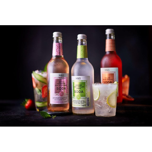 M&S Sicilian Blood Orange Soda 500ml, imported from the UK