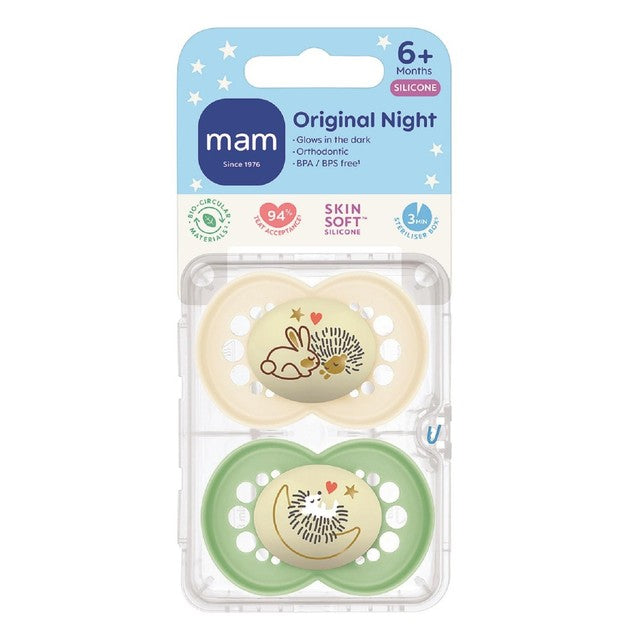 MAM Night Soother 6-18m 2pk, imported from the UK