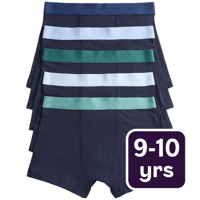 M&S Jungen Core Blau/Grün Slips Schwarz Mix Jungen Unterwäsche 9-10 Jahre