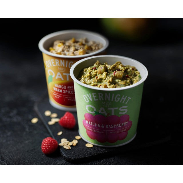 M&S mango and warm spices overnight oats pot - British product