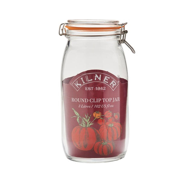 Kilner Clip Top Round Preserving Jar 2L - British product
