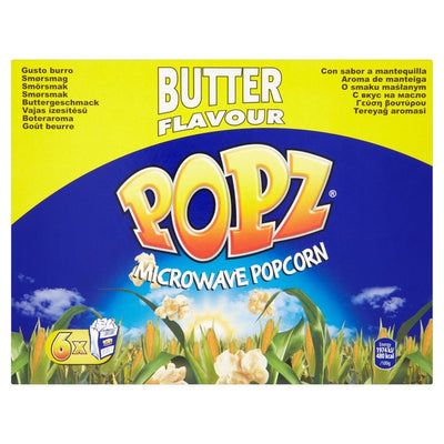 M&S Popz Butter Microwave Popcorn 6 x 90g- Buy online at McGrocer