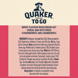 Quaker porridge breakfast bar mixed berries 2 pack, imported from the UK