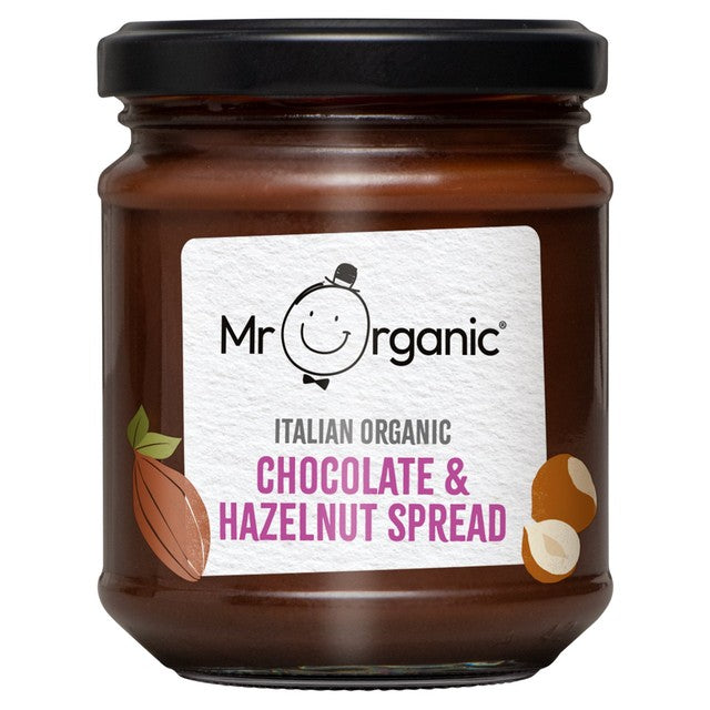 Mr Organic dairy free chocolate hazelnut spread 200g, imported from the UK