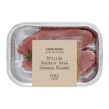 M&S honey and mustard gammon steaks 381g, imported from the UK