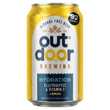 Outd00r alcohol-free lemon lager, imported from the UK