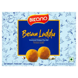 Bikano besan laddu sweetened chickpea flour ball, UK version